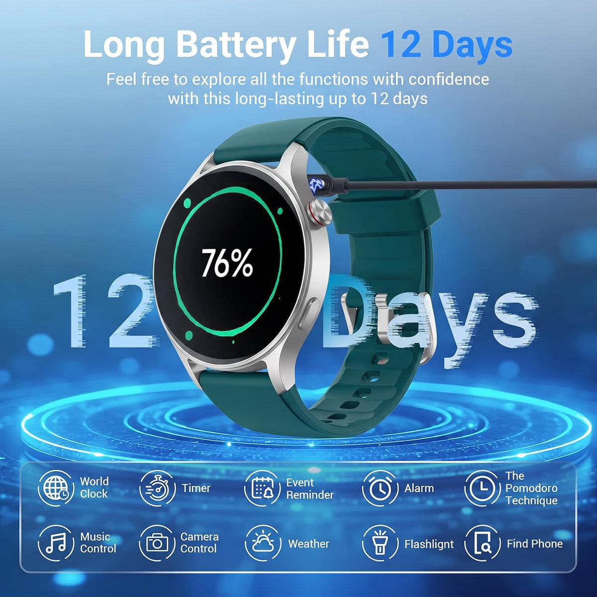 Fitpolo Reloj inteligente para hombres y mujeres, rastreador de act...