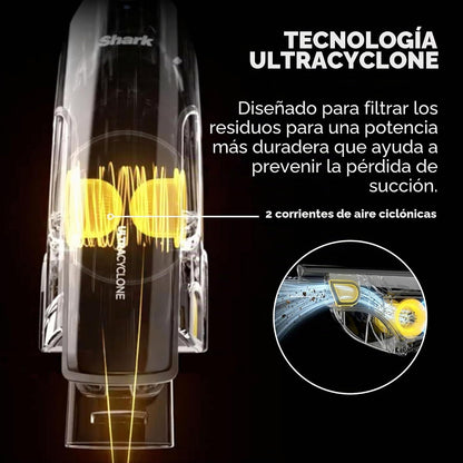 Shark UltraCyclone Pet Pro Plus - Aspiradora de mano inalámbrica, m...
