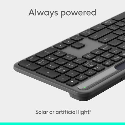 Logitech Signature Slim Solar+ K980 teclado inalámbrico Bluetooth,...
