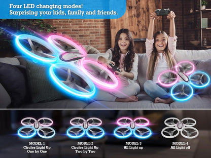 Q9s Drones para niños, dron RC genial con retención de altitud y mo...
