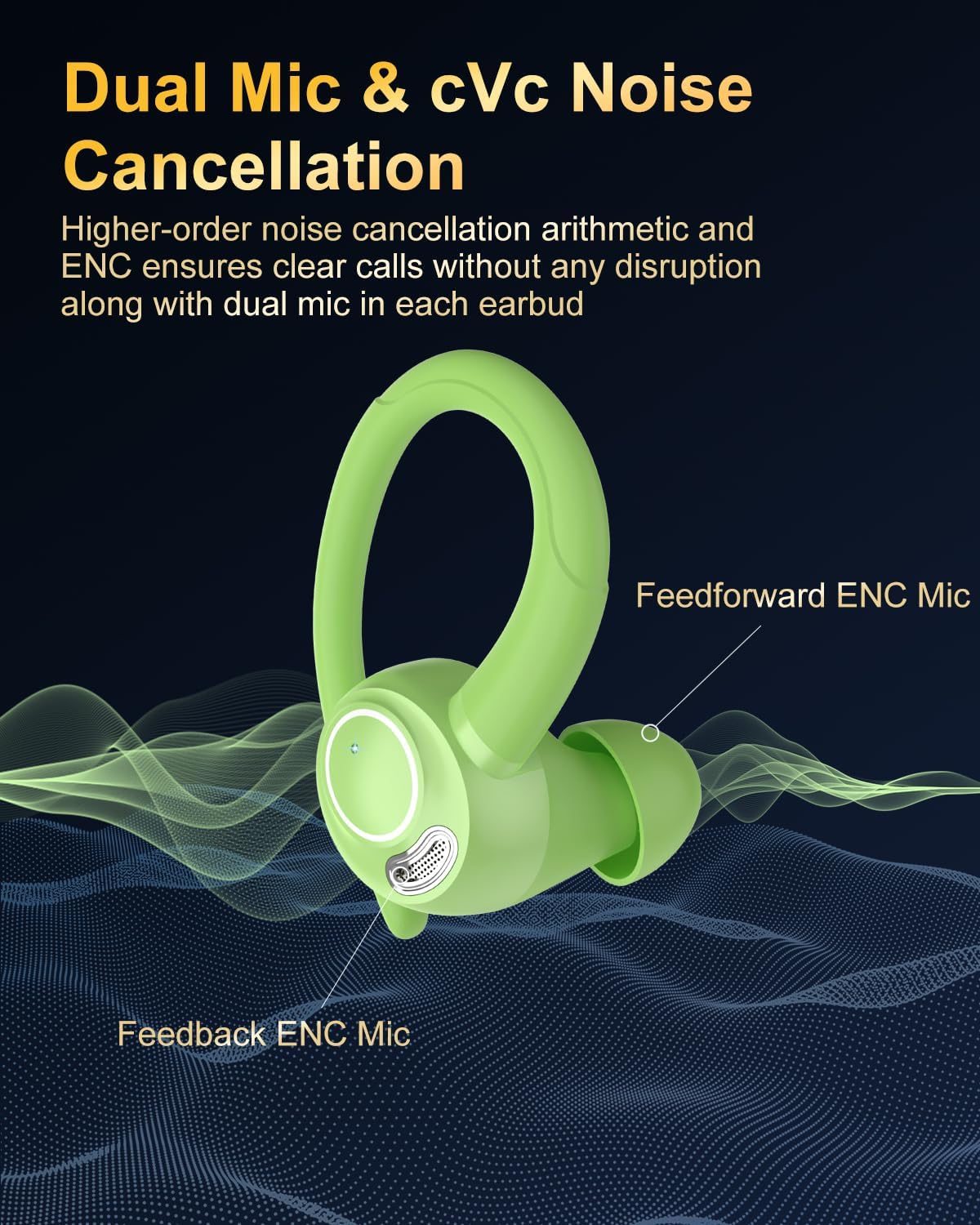 Auriculares inalámbricos, Bluetooth 5.4 Auriculares deportivos sobr...
