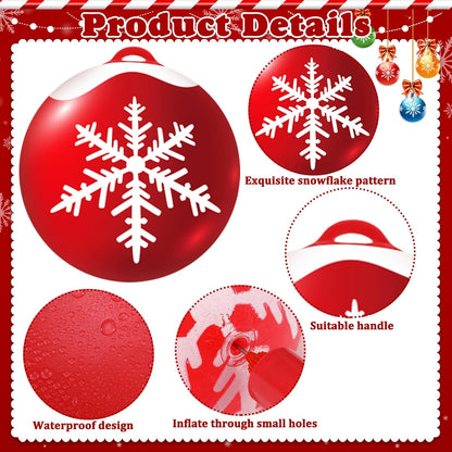 Jetec 10 piezas de bolas inflables de Navidad de 9 pulgadas, bolas...