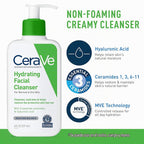 CeraVe Set de cuidado de la piel, crema hidratante y limpiador faci...