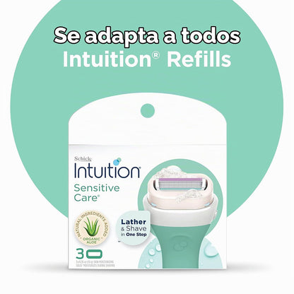 Maquinillas de afeitar Schick Intuition Sleek para mujeres con piel...