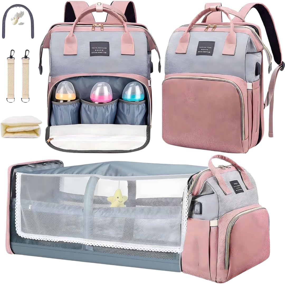 UR Choice Bolsa de pañales para bebé con cambiador, bolsa de pañale...