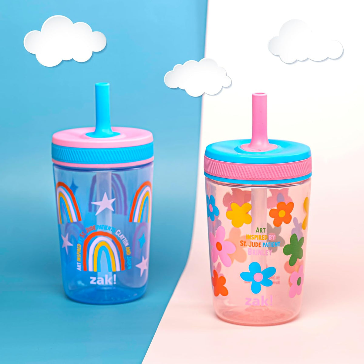 Zak Designs Vasos Kelso a prueba de fugas de 15 onzas que beneficia...