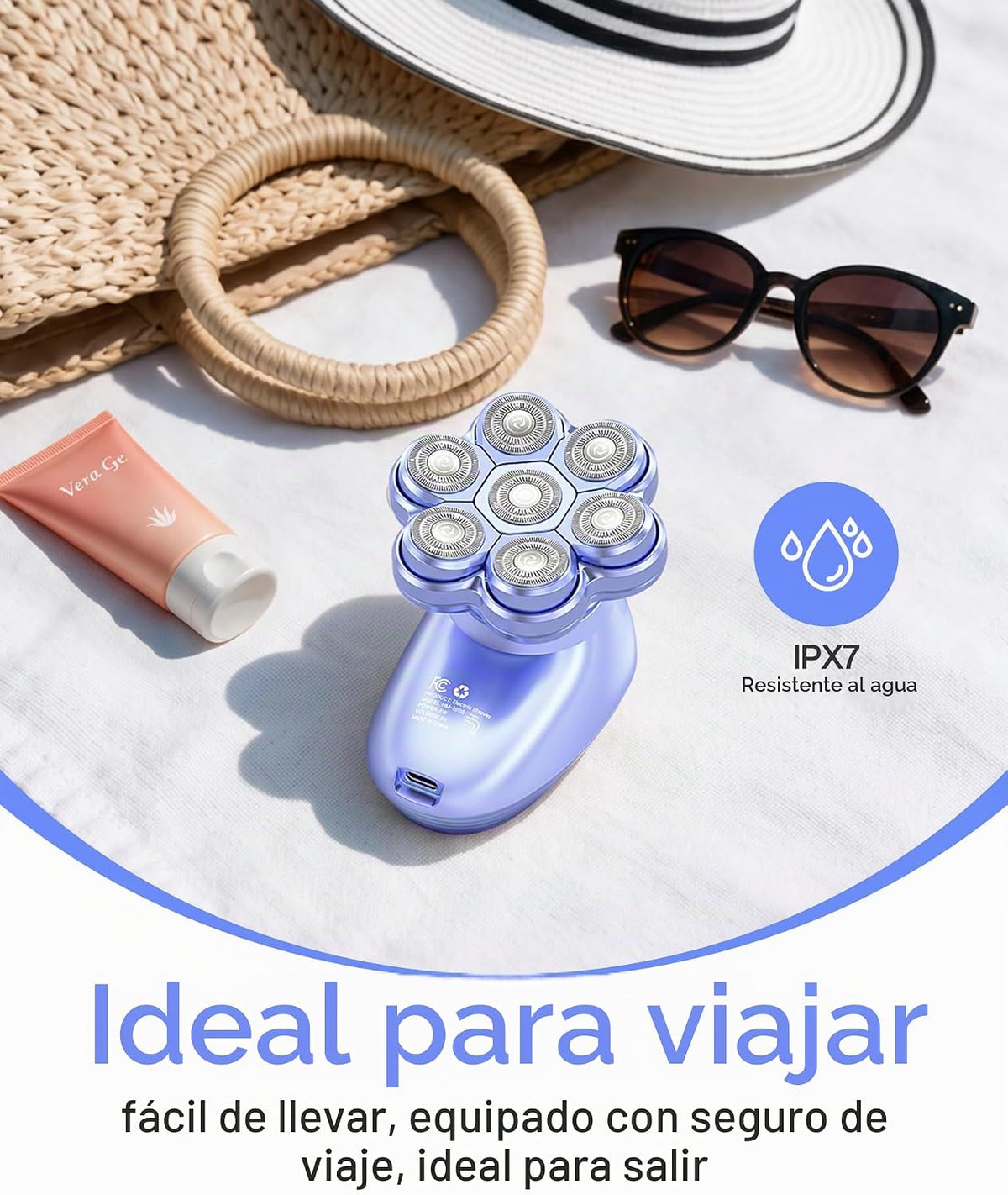 Maquinillas de afeitar eléctricas 5 en 1 para mujer, afeitadoras el...