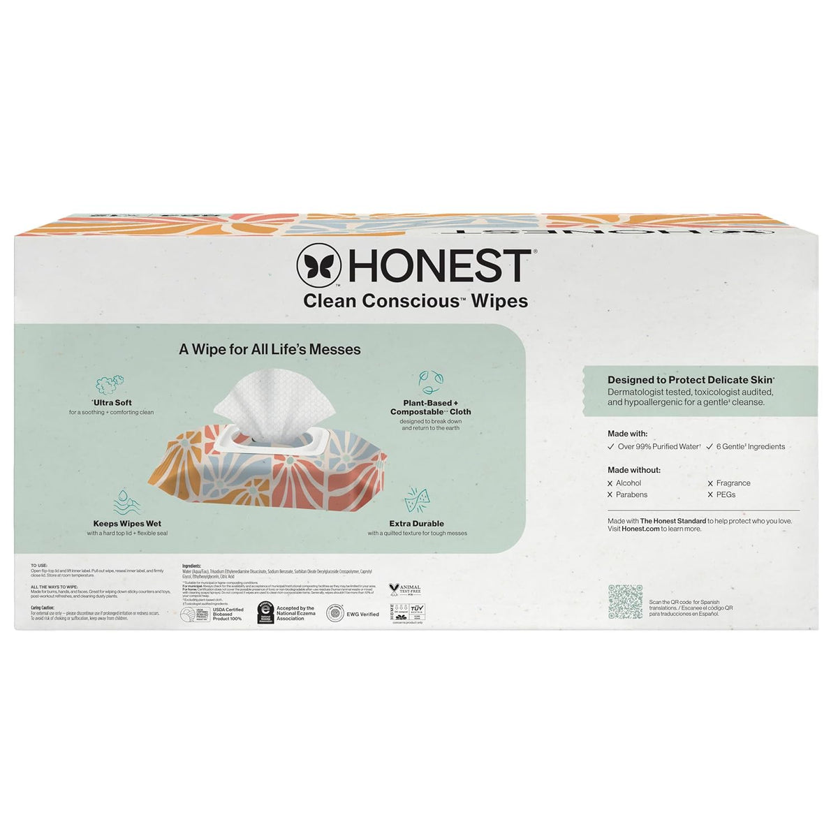 The Honest Company Toallitas multiusos para bebés, Sunburst, 864 un...