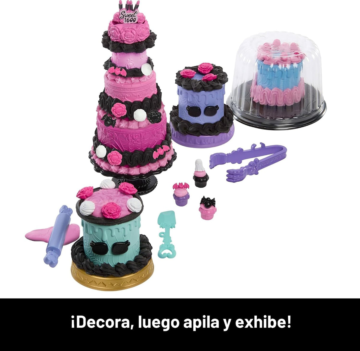 Kit de pastel de cumpleaños dulce y aterrador de Monster High con m...