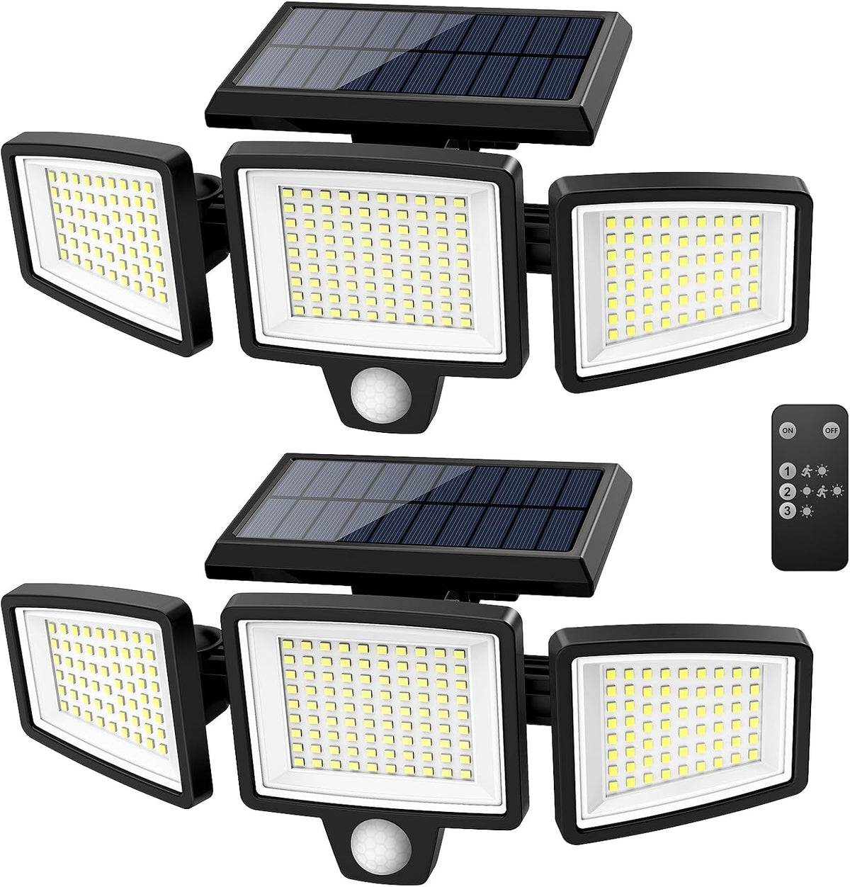 Tuffenough Luces solares para exteriores de 2500 lm, 210 luces LED...
