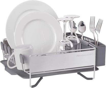 KitchenAid Escurridor compacto que ahorra espacio, con cajón extraí...
