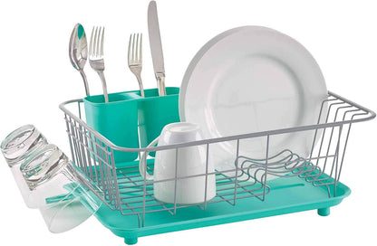 Farberware Classic - Escurreplatos completo, 3 piezas, color aguama...