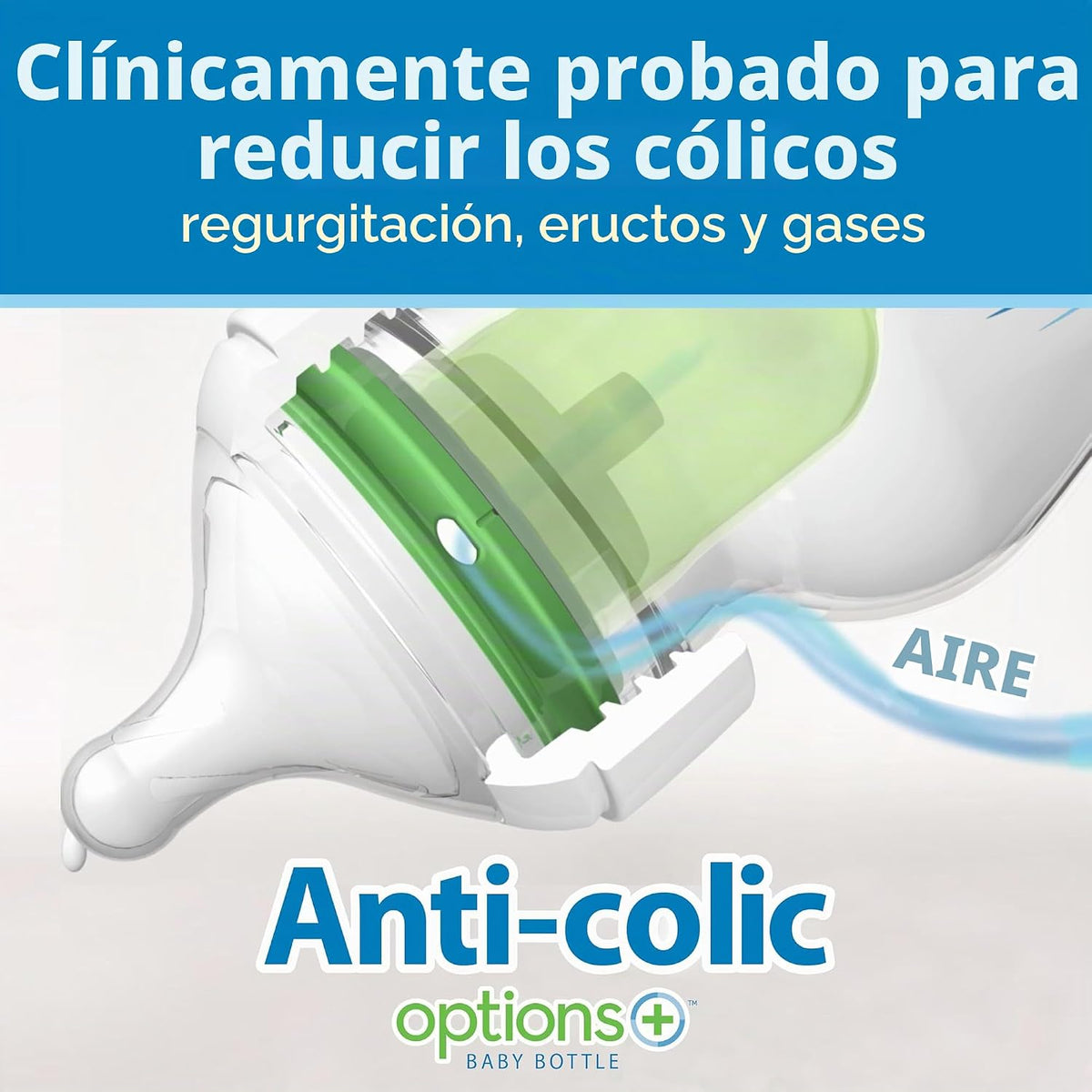 Dr. Brown's Opciones + Biberón de cuello ancho, 9 onzas | Clíni...