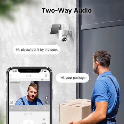 Oculview Cámaras de seguridad solar 2K inalámbricas para exteriores...