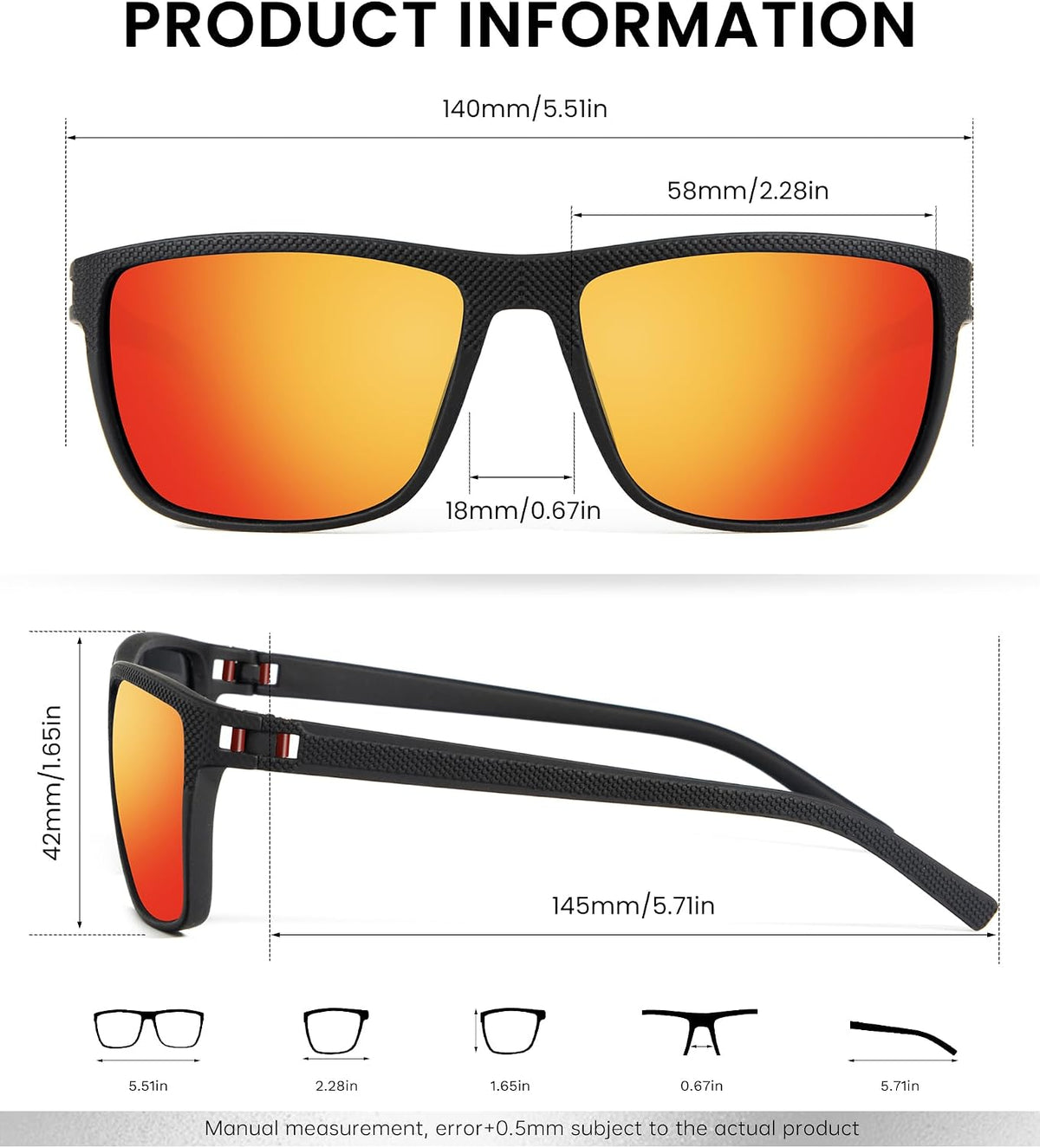 CIFOYA Gafas de sol polarizadas para hombre - Gafas de sol clásicas...