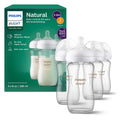 Philips Avent Biberones de vidrio natural, flujo medio, 8 onzas, si...