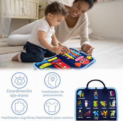 Gojmzo Busy Board Juguetes Montessori para Niños Pequeños y Niñas R...