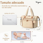 Tonyeee Bolsa de pañales, bolsa grande para pañales para bebé, impe...