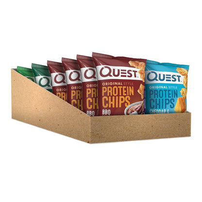 Quest Paquete variado de chips de proteína nutricional (BBQ, Chedda...