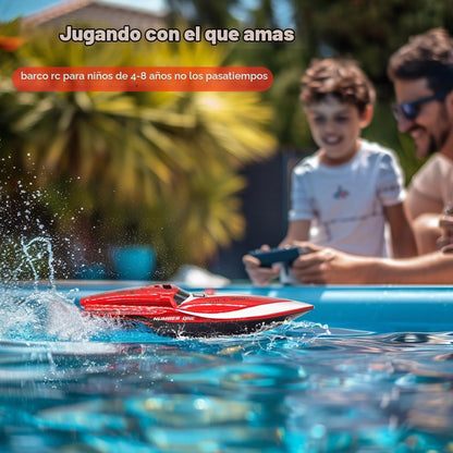 LAFALA Mini Barco RC de 2,4 GHz con caída de 360 ° para Carga USB...