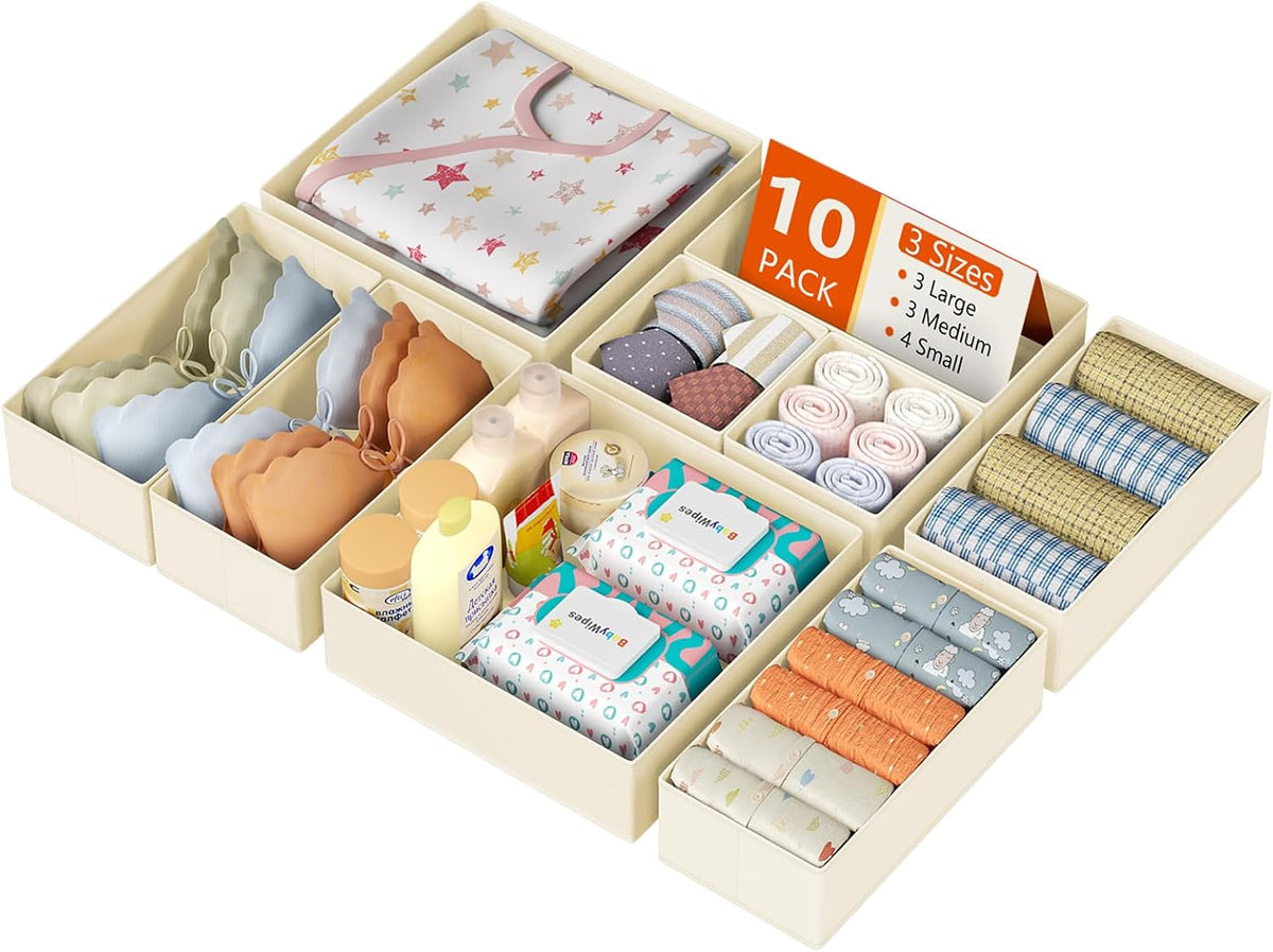 DIMJ Organizador de cajones para ropa, paquete de 10 unidades, orga...