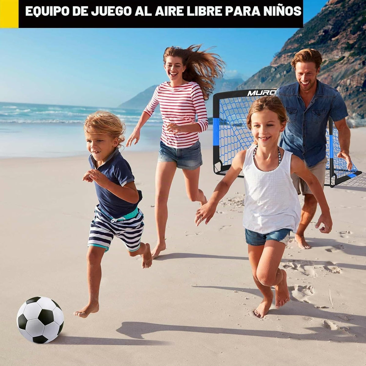 Portería de fútbol, juego de porterías de fútbol para niños para pa...