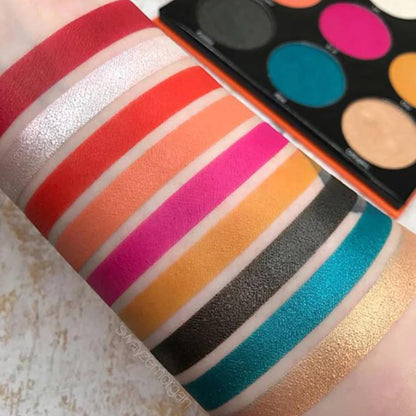 Juvia's Place Palette The Festival, coral atrevido, rojo, neutr...