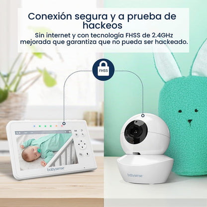 Babysense Monitor de bebé, pantalla dividida de 4.3", monitor d...