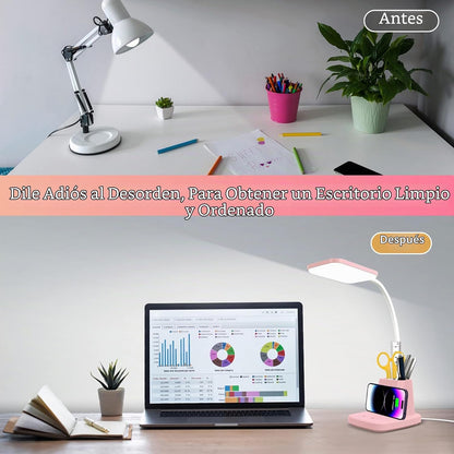 Sailstar - Lámpara de escritorio LED con carga inalámbrica de 10 W...