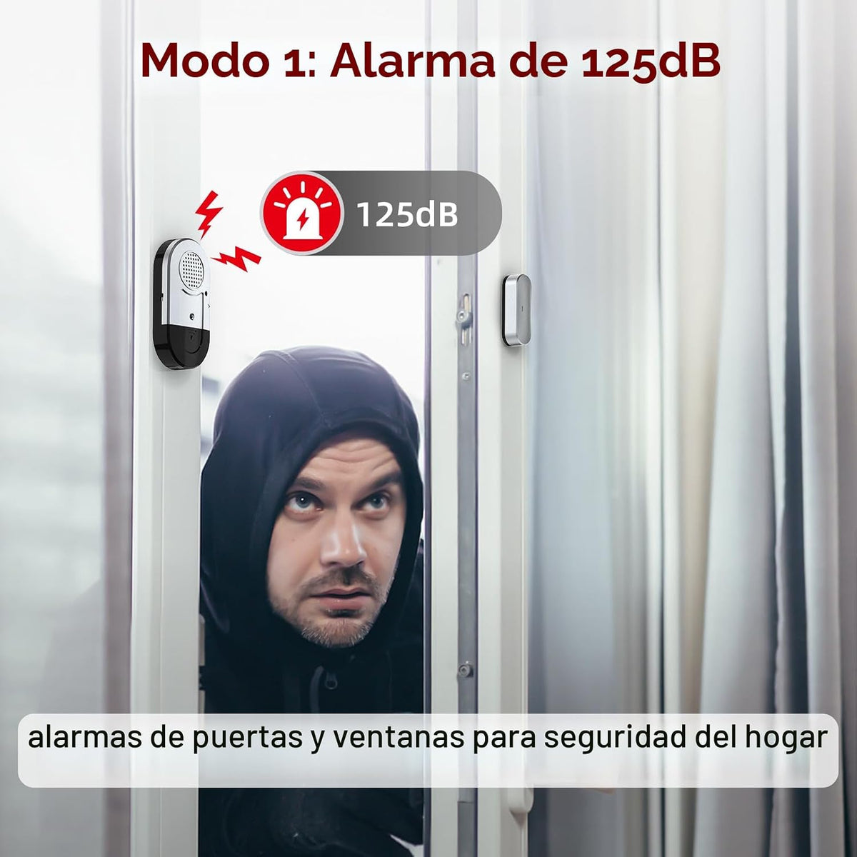 Sanjie Alarmas de ventana de puerta cuando se abre, paquete de 10,...