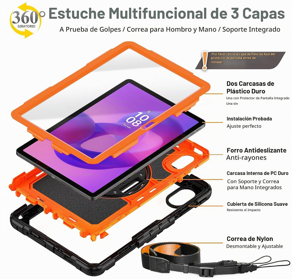 SEYMAC stock Funda para tablet Lenovo Idea Tab de 11 pulgadas\/M11...