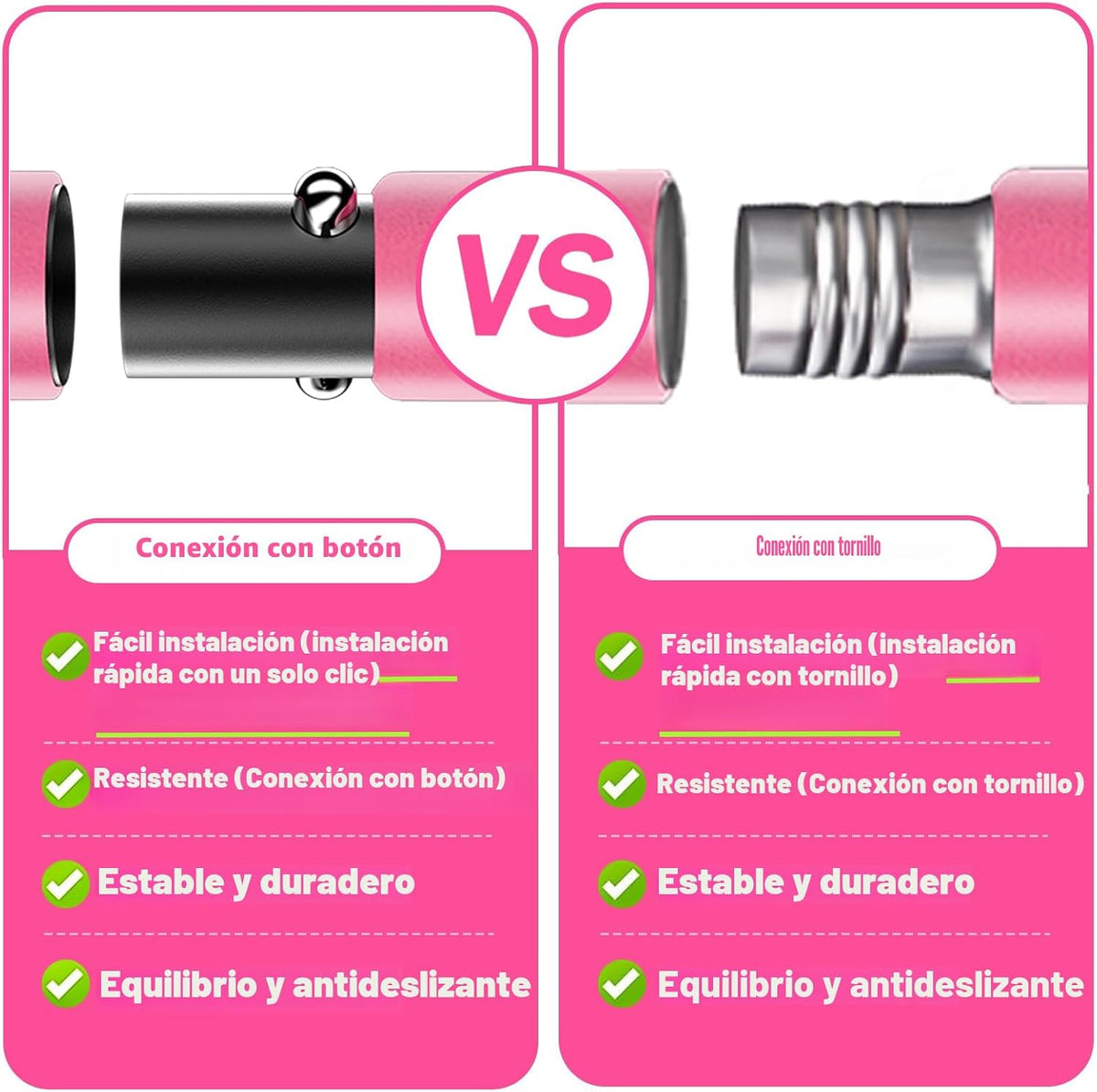 Kit de barra de pilates Bbtops con bandas de resistencia, barra de...
