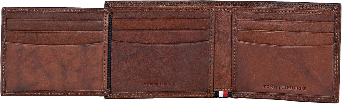Tommy Hilfiger Cartera Passcase para hombre con ventana de identifi...