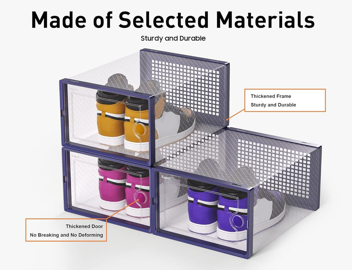 Kuject Cajas de almacenamiento de zapatos grandes, 12 unidades | Es...
