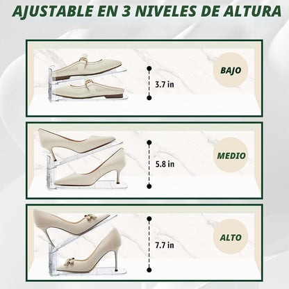 FENRUNXU Organizador de ranuras para zapatos para armario, paquete...