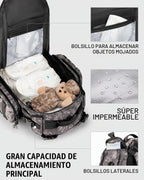 Dinictis Mochila para pañales para papá con cambiador de pañales |...