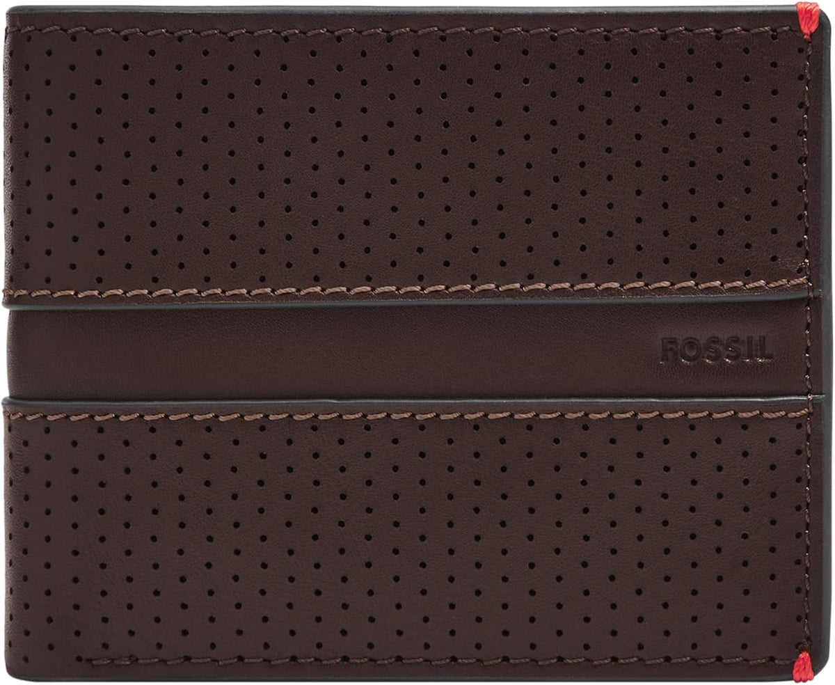 Fossil Billetera plegable para hombre, Sport Tourer Mink Brown, tal...
