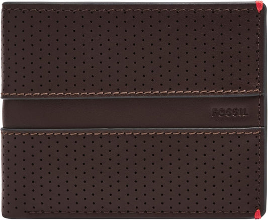 Fossil Billetera plegable para hombre, Sport Tourer Mink Brown, tal...