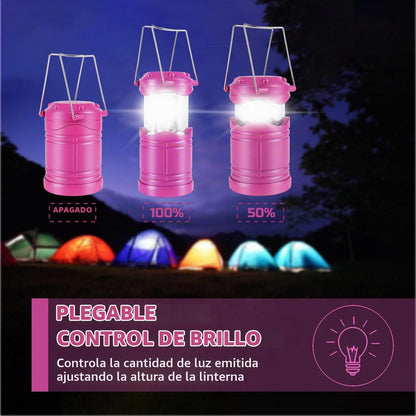 Lichamp Linterna LED de camping, paquete de 4 linternas alimentadas...