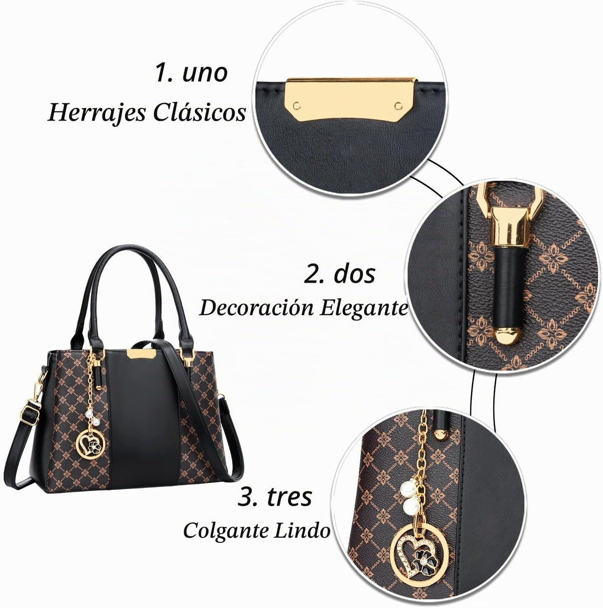 KKXIU Monederos y bolsos para mujer, Bolso tipo cartera con asa sup...