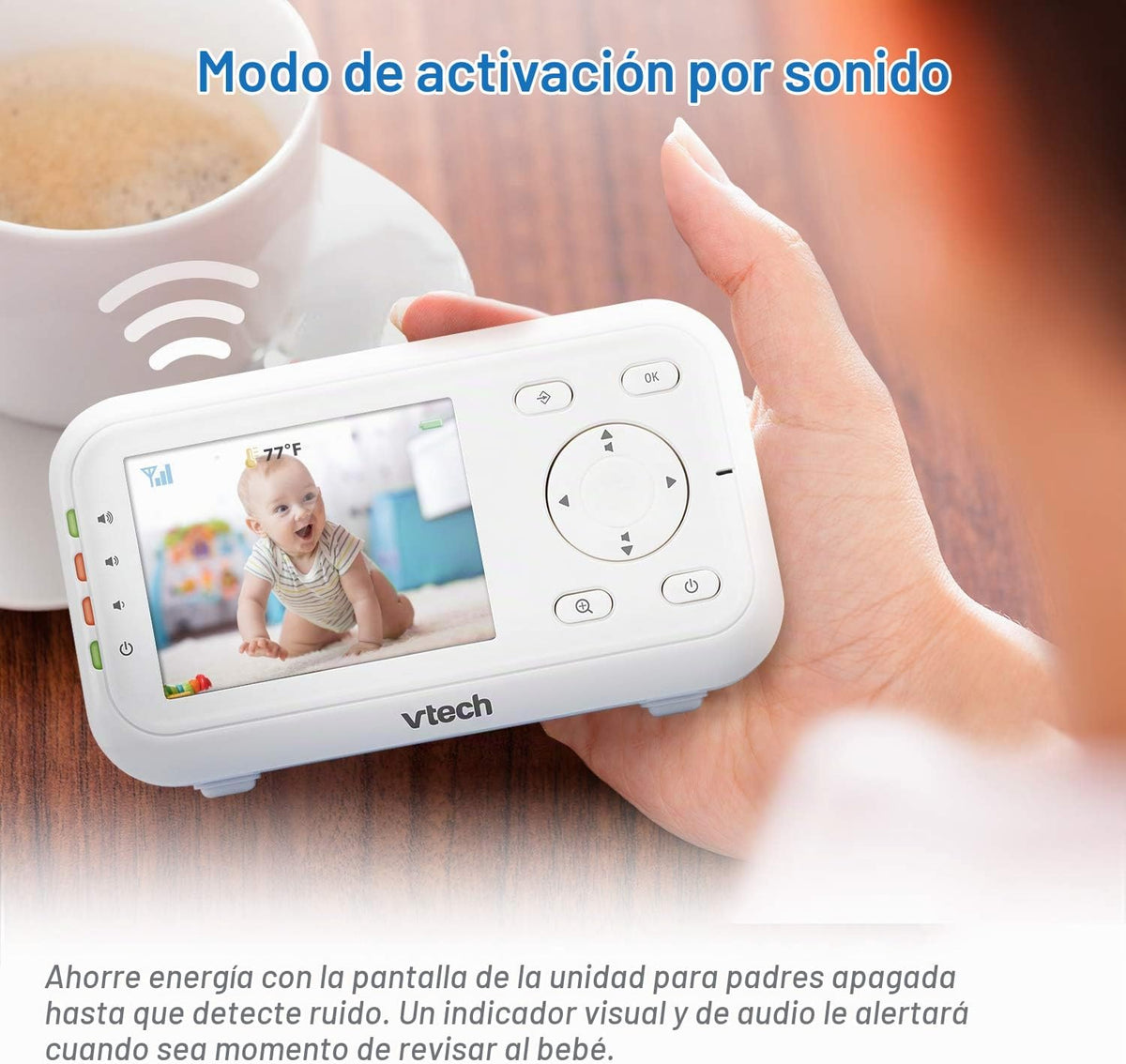VTech VM3252 Monitor de bebé sin video WiFi, pantalla de 2.8 "...