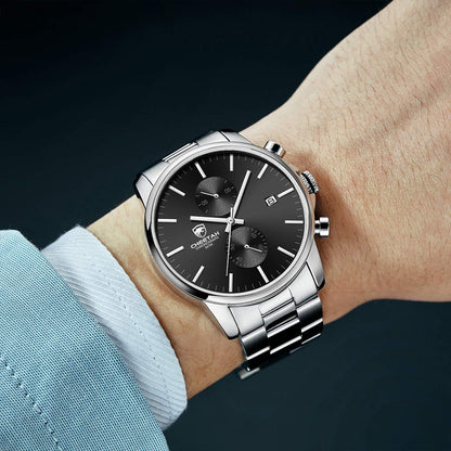 GOLDEN HOUR Fashion Business - Relojes para hombre con cronógrafo,...