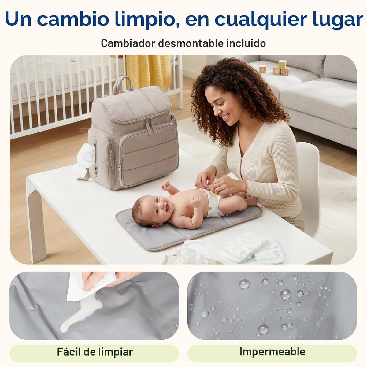 mommore Mochila para pañales, bolsa de bebé, mochila para pañales |...