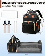 Lamroro Bolsa de pañales con cambiador, mochila de pañales 3 en 1 i...
