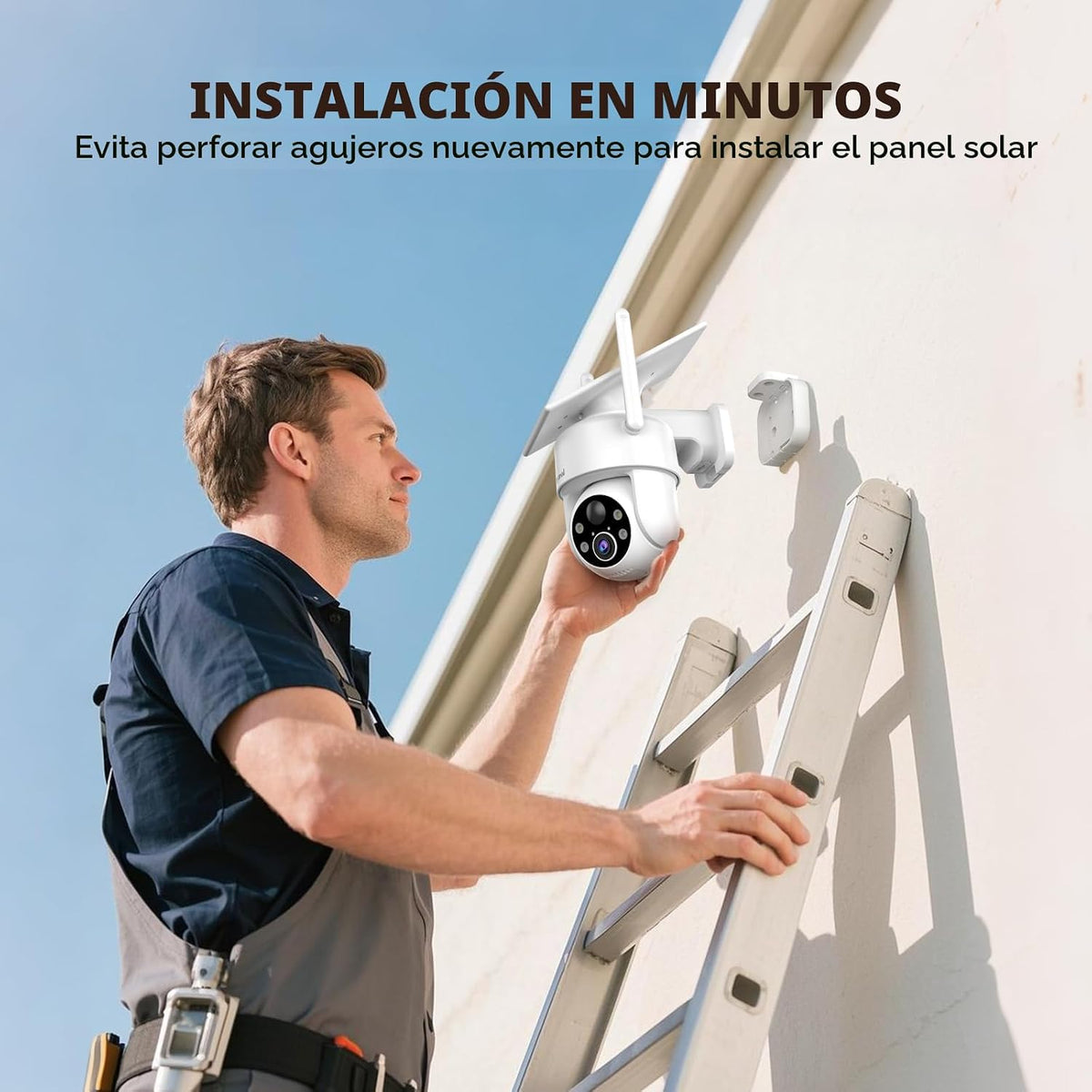LITYMOL Cámaras de seguridad 2K de visión de 360° inalámbricas para...