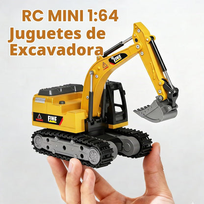 TOPMVP 1\/64 MINI RC Excavadora con juego de caja de arena | Camión...