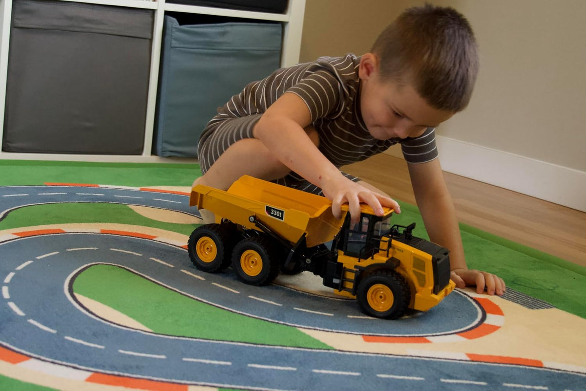 KIDDITOY Camión volquete RC de 15.4 pulgadas para niños, vehículo d...