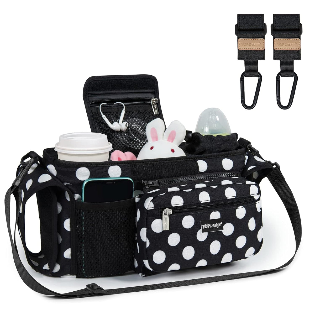 TOPDesign Organizador universal para cochecito de bebé, carrito de...