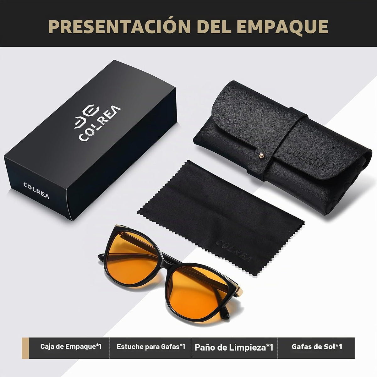 Colrea Gafas de Sol Modernas con Forma de Ojo de Gato para Mujer, E...