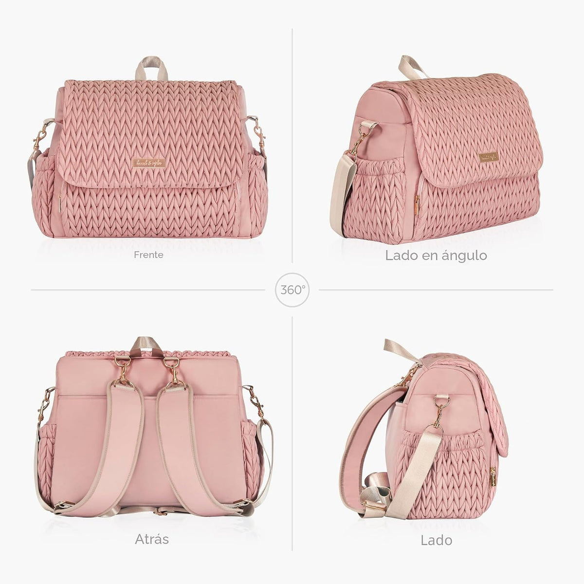 Hannah &amp; Sophia Belle - Mochila y bolsa de pañales convertible...